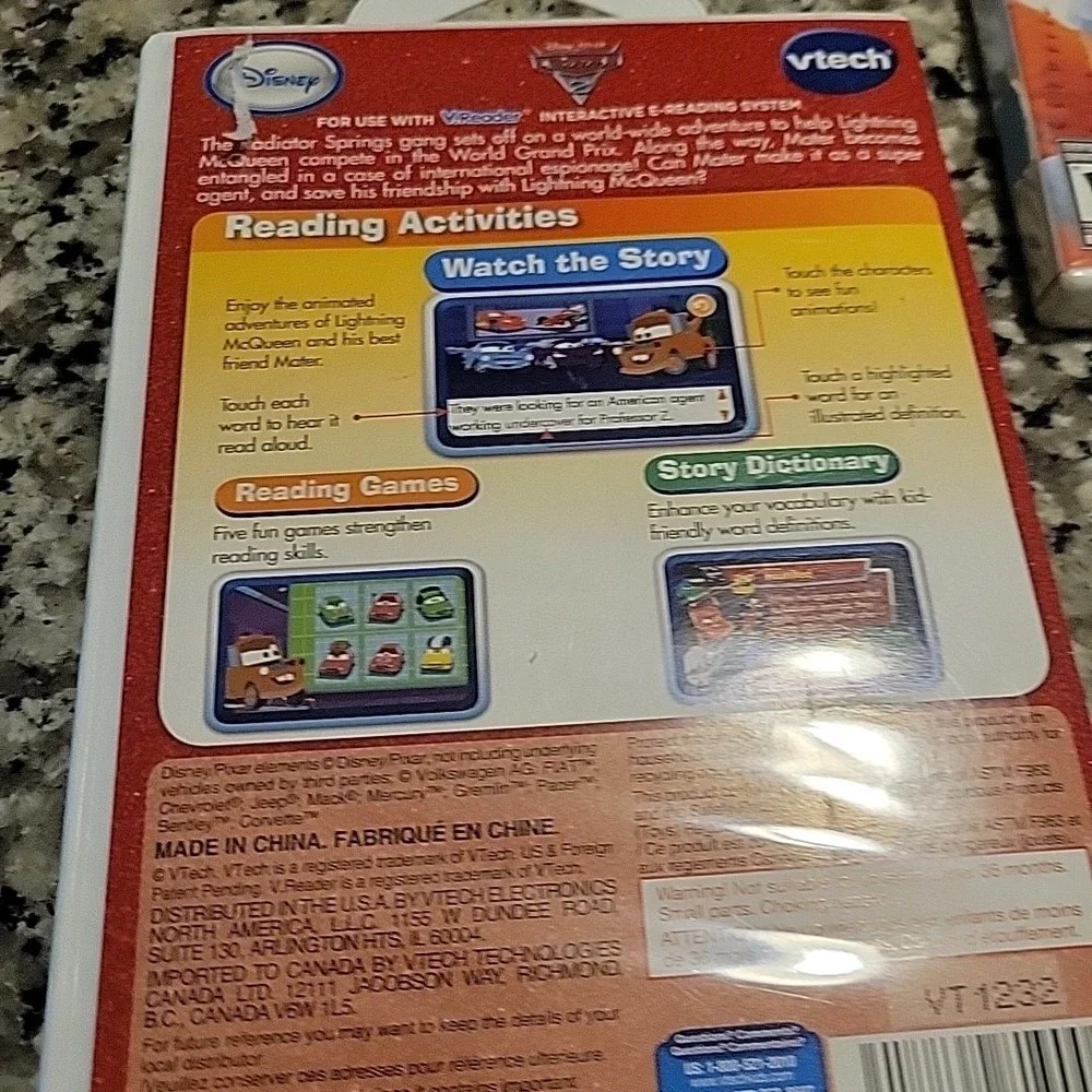 VTech V.Reader Disney Cars 2, VG‎
